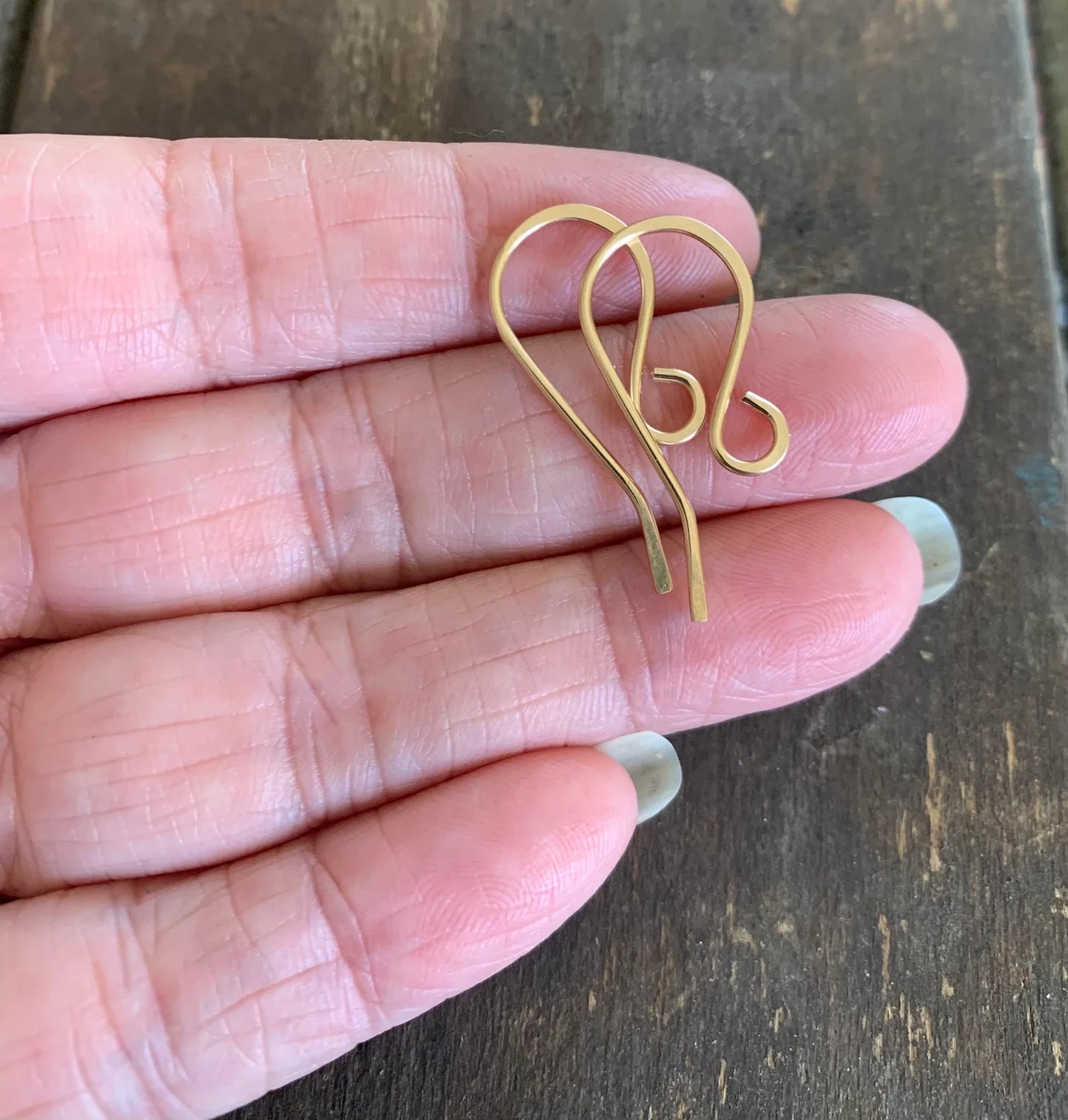 HEAVY 18 gauge Dandy 14kt Yellow or Rose Goldfill Earwires - Handmade. Handforged. Made to Order
