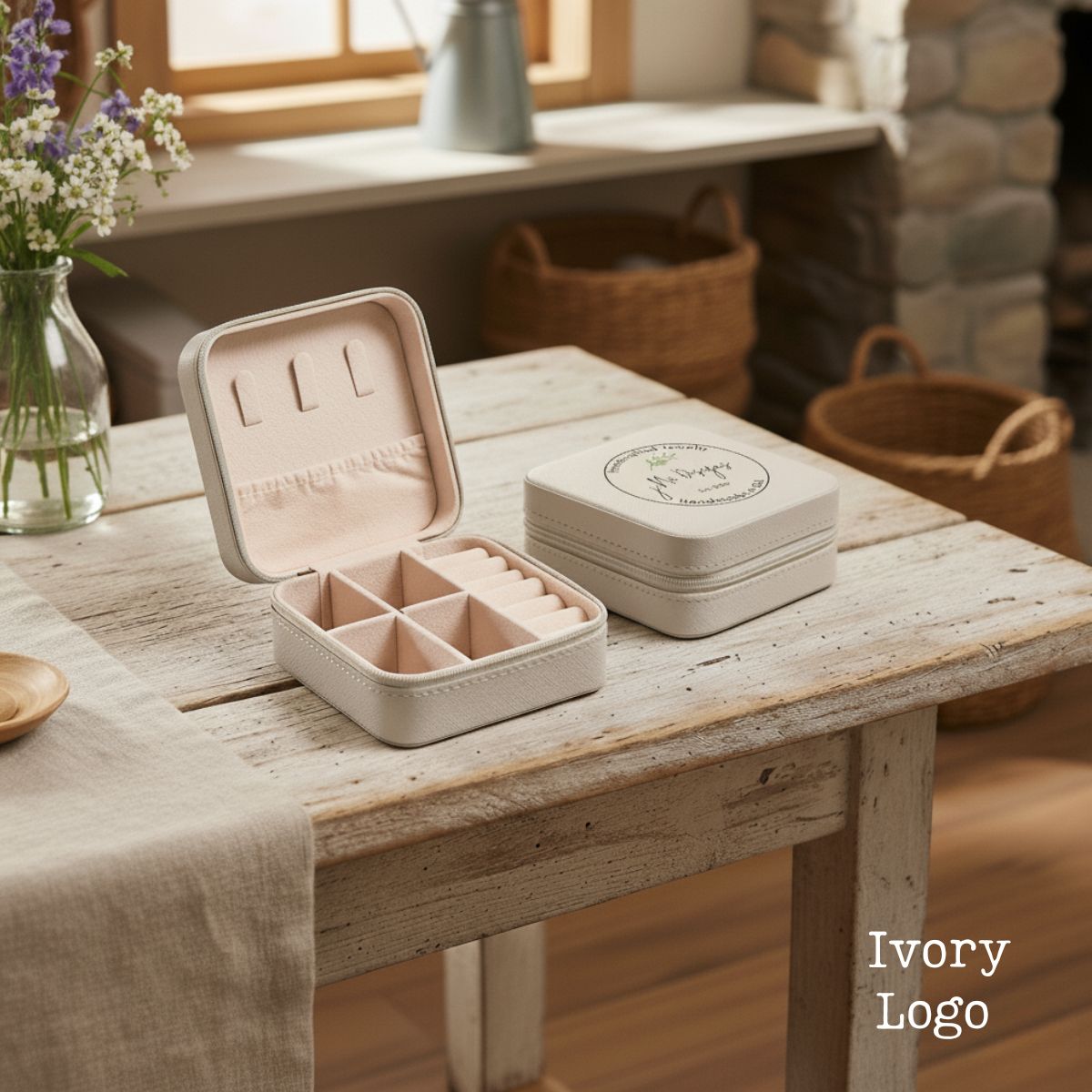 Custom Monogrammed Jewelry Travel Case