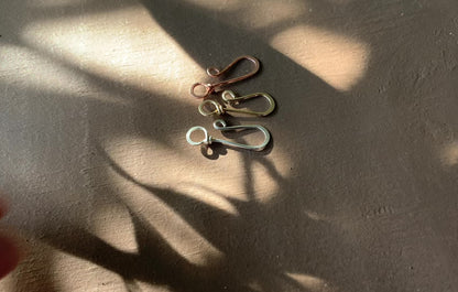 Handforged S Clasp- Handmade. ONE Hand forged Clasp. Choice of metal - sterling silver, copper or 14kt Goldfill