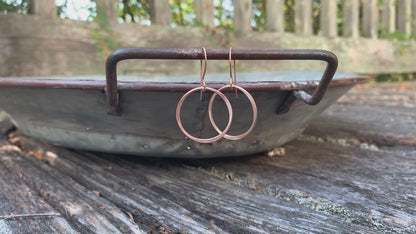 Mangly Lagom Earrings - Handmade. 14kt ROSE Goldfill dangle earrings. Choice of 3 sizes & 2 finishes.