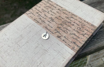 Initial Pendant Upper Case- Handmade. Personalized. Oxidized Fine Silver