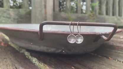 Opelika - Oxidized Fine Silver Earrings. Handmade