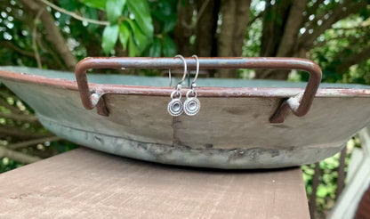 Savannah. Old South Collection Earrings - Oxidized fine silver. Dangle earrings. Handmade