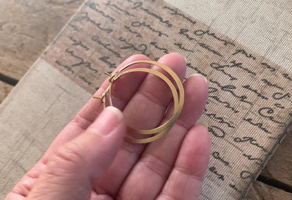 Gold Every Day Hoops - Handmade in 14kt Goldfill. Choice of sizes