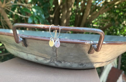 Essential Earrings Small Tear - Handmade. Fine and sterling silver dangle earrings