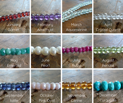 Creole Collection Birthstone Earrings- Choice of Gemstones. Oxidized Sterling and Fine Silver Dangle Earrings. Garnet.