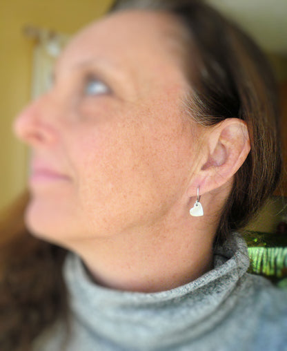 Amore Earrings - Handmade. Oxidized Fine and sterling silver dangle earrings