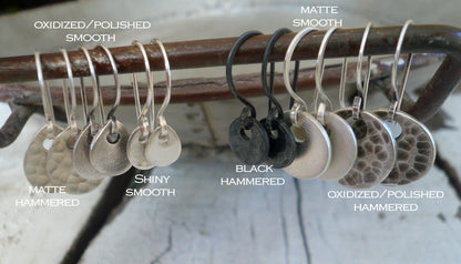 Essential Earrings Small Tear - Handmade. Fine and sterling silver dangle earrings