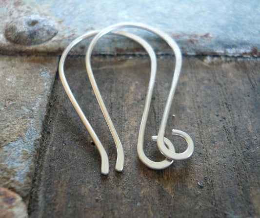 Sway Sterling Silver Earwires - Handmade. Handforged. Made to Order
