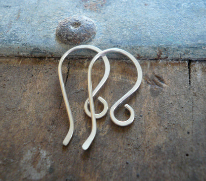 Dandy Sterling Silver Earwires - Handmade. Handforged. Shiny Finish.