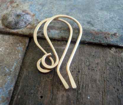 Dandy 14kt Yellow or Rose Goldfill Earwires - Handmade. Handforged.