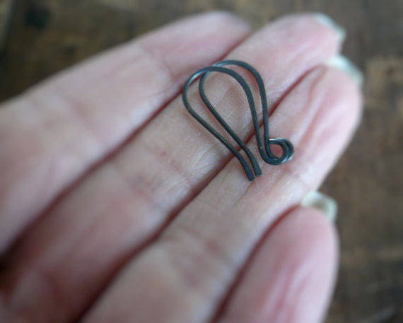 Wisp Copper Earwires - Handmade. Handforged