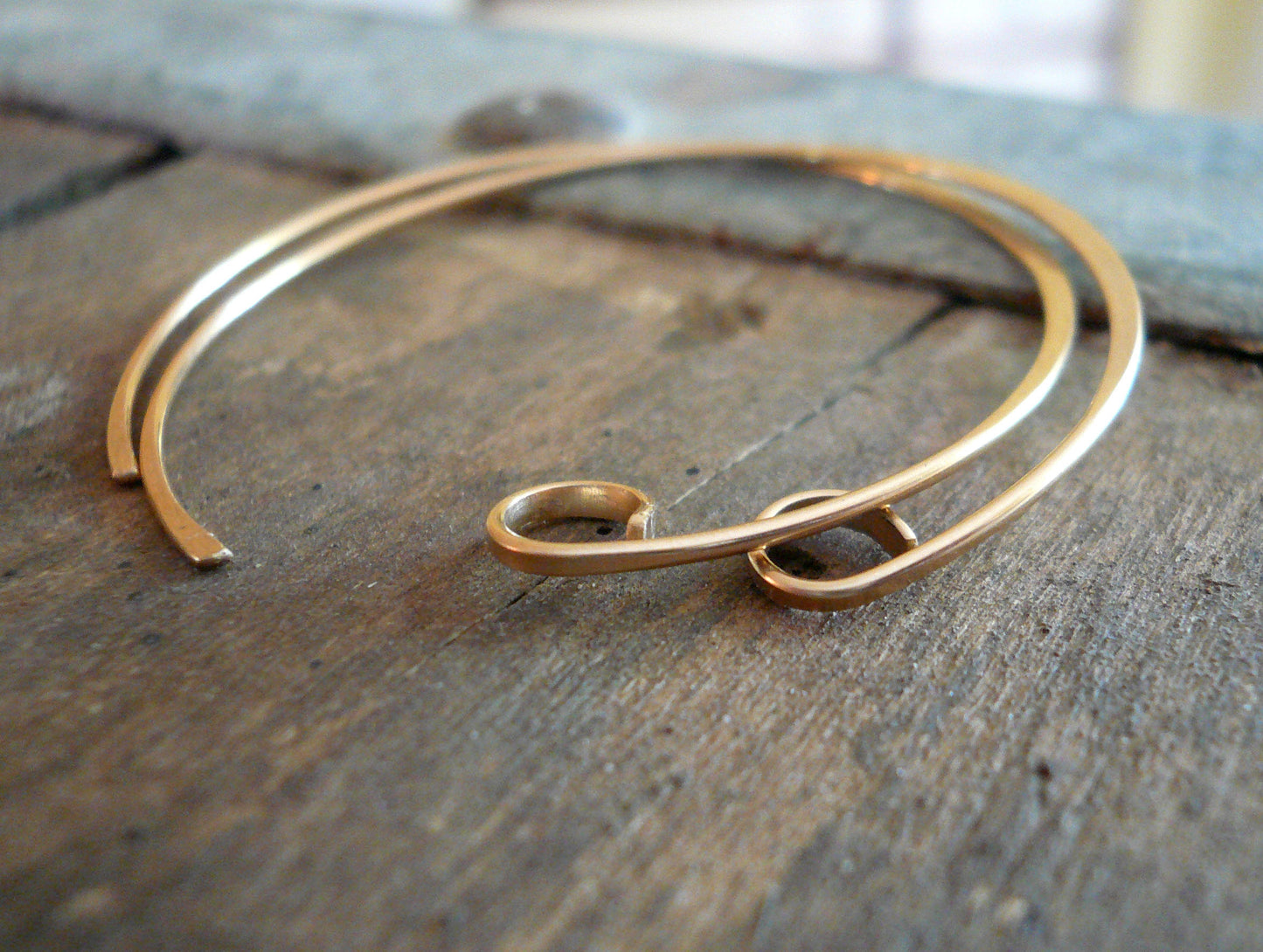 Shoals 14kt Yellow or Rose Goldfill Earwires - Handmade. Handforged