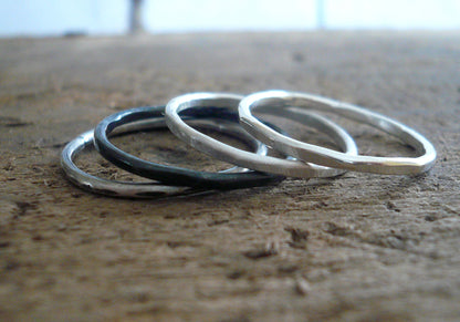 Every Day Ring - Sterling Silver Stacking Ring. Handmade. Hand forged.