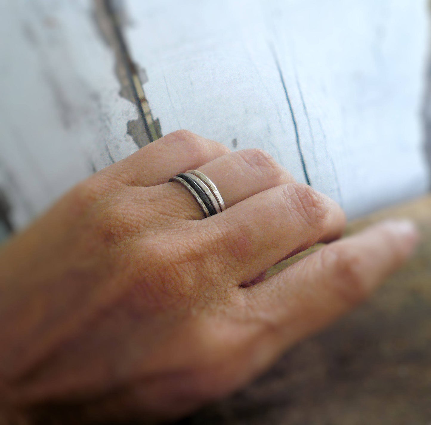 Every Day Ring - Sterling Silver Stacking Ring. Handmade. Hand forged.