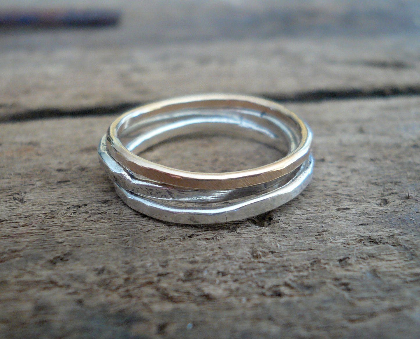 Every Day Ring - 14kt Goldfill Stacking Ring. Handmade. Hand forged.