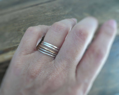Every Day Ring - 14kt Goldfill Stacking Ring. Handmade. Hand forged.
