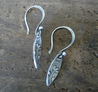 Posy Earrings  - Oxidized fine & sterling silver. Handmade by jNicDesigns