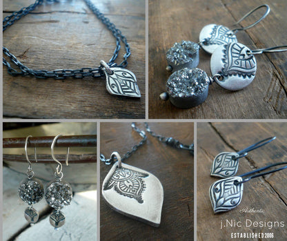 Noceur Necklace - Handmade. Oxidized Fine and Sterling Silver