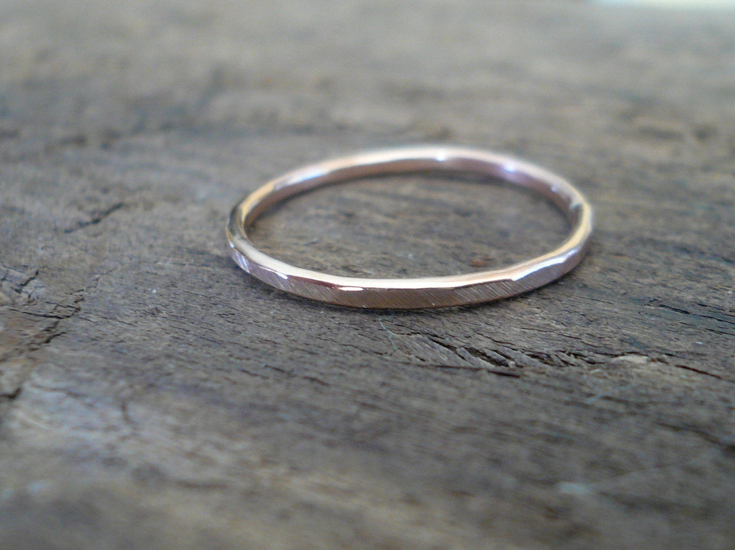 Every Day Ring - 14kt Rose Goldfill Stacking Ring. Handmade. Hand forged.