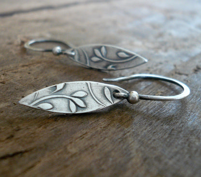 Posy Earrings  - Oxidized fine & sterling silver. Handmade by jNicDesigns