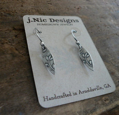 Posy Earrings  - Oxidized fine & sterling silver. Handmade by jNicDesigns
