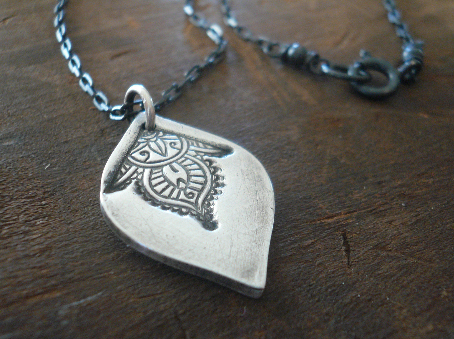 Noceur Necklace - Handmade. Oxidized Fine and Sterling Silver