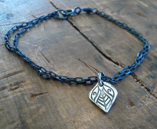Noceur Collection Bracelet- Oxidized fine and sterling silver. Handmade