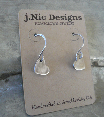 Amore Earrings - Handmade. Oxidized Fine and sterling silver dangle earrings