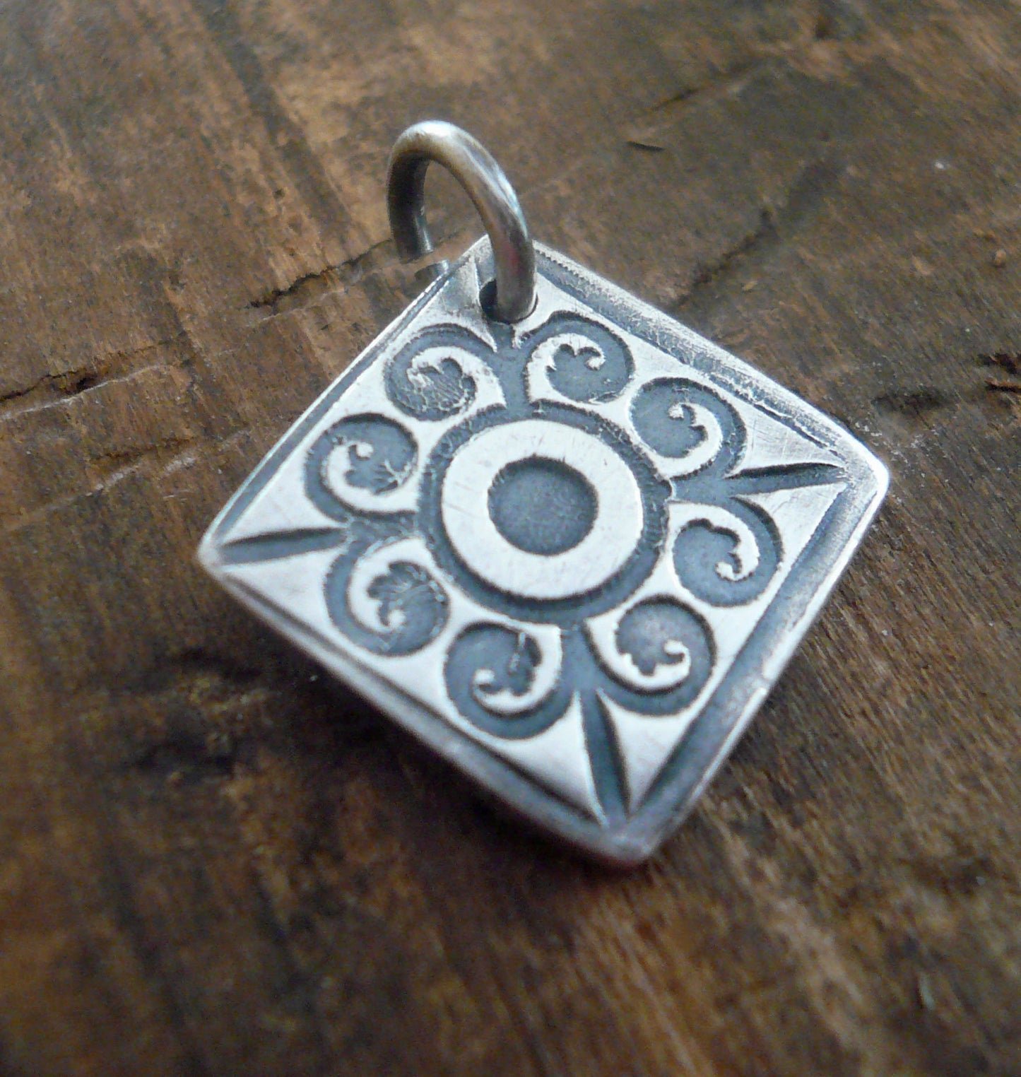 French Quarter Pendant- Handmade. Oxidized Fine Silver. Design Your Own Series. Choice of 1 Pendant