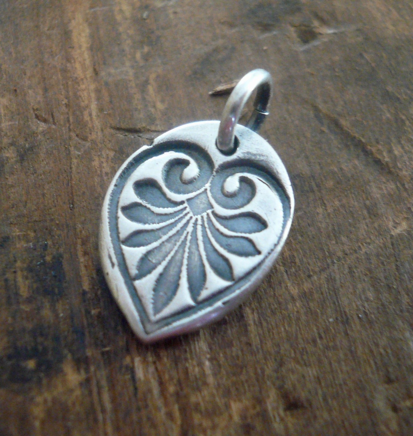 French Quarter Pendant- Handmade. Oxidized Fine Silver. Design Your Own Series. Choice of 1 Pendant