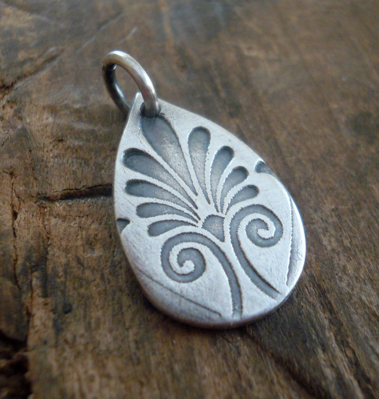 French Quarter Pendant- Handmade. Oxidized Fine Silver. Design Your Own Series. Choice of 1 Pendant