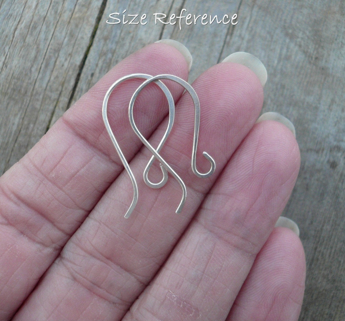 Solitaire Sterling Silver Earwires - Handmade. Handforged