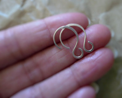 Sample Pack 4 pairs of my Copper Earwires - Handmade. Handforged