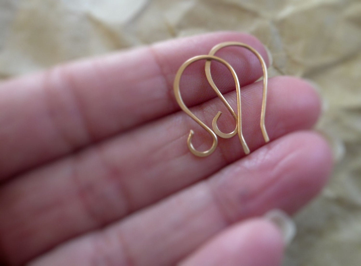 Twinkle 14kt Goldfill Earwires - Handmade. Handforged