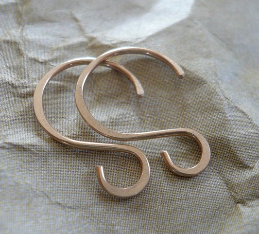 Solitude 14kt Goldfill Earwires - Handmade. Handforged