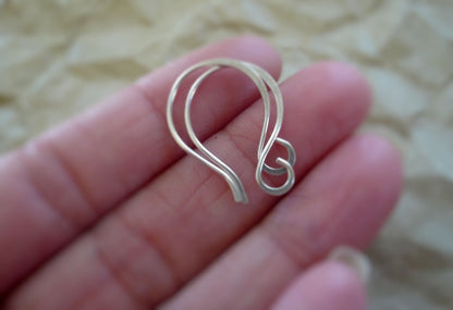 Large Twinkle Copper Earwires - Handmade. Handforged