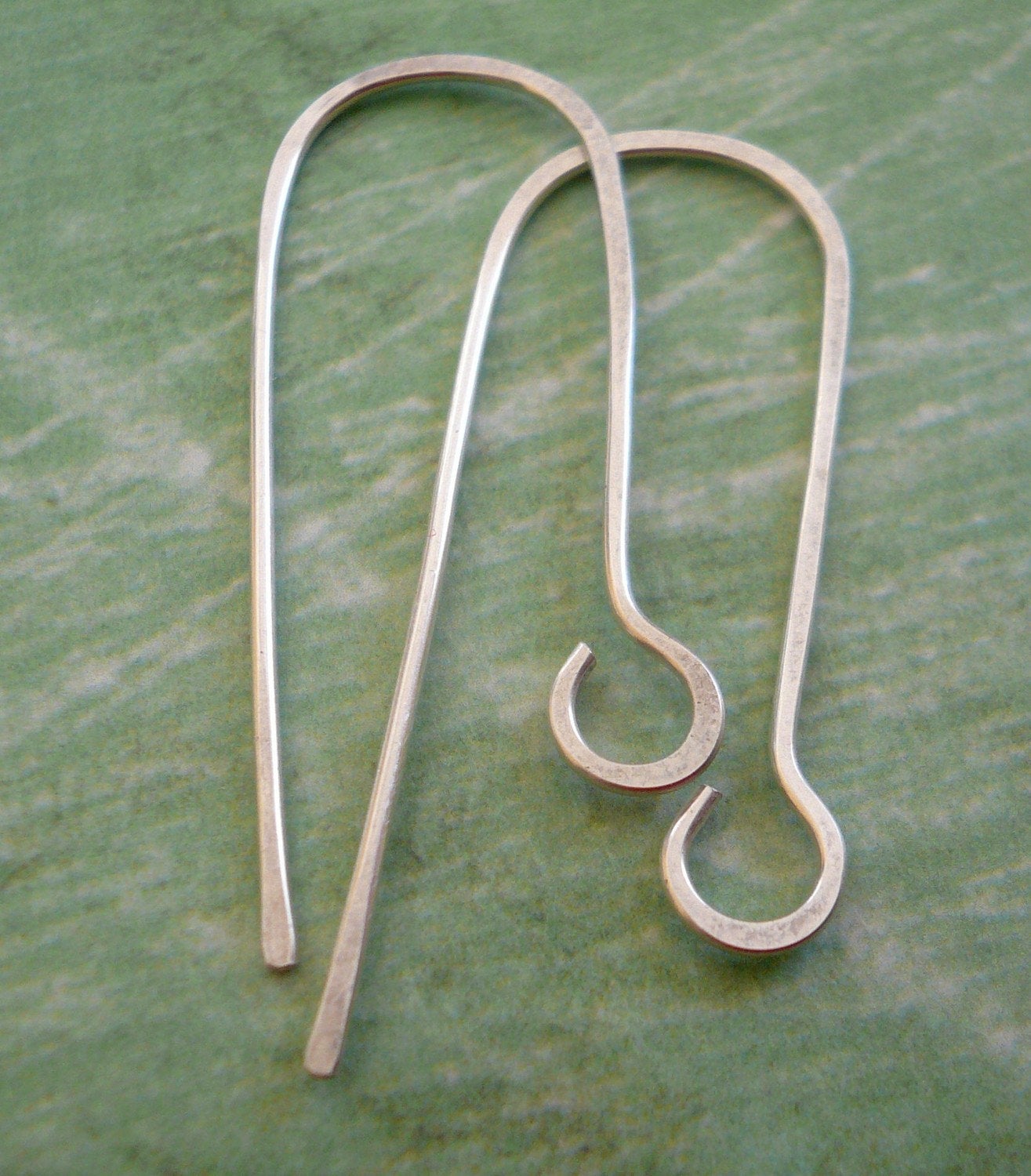 12 pairs Minimalist Sterling Silver Earwires - Handmade. Handforged