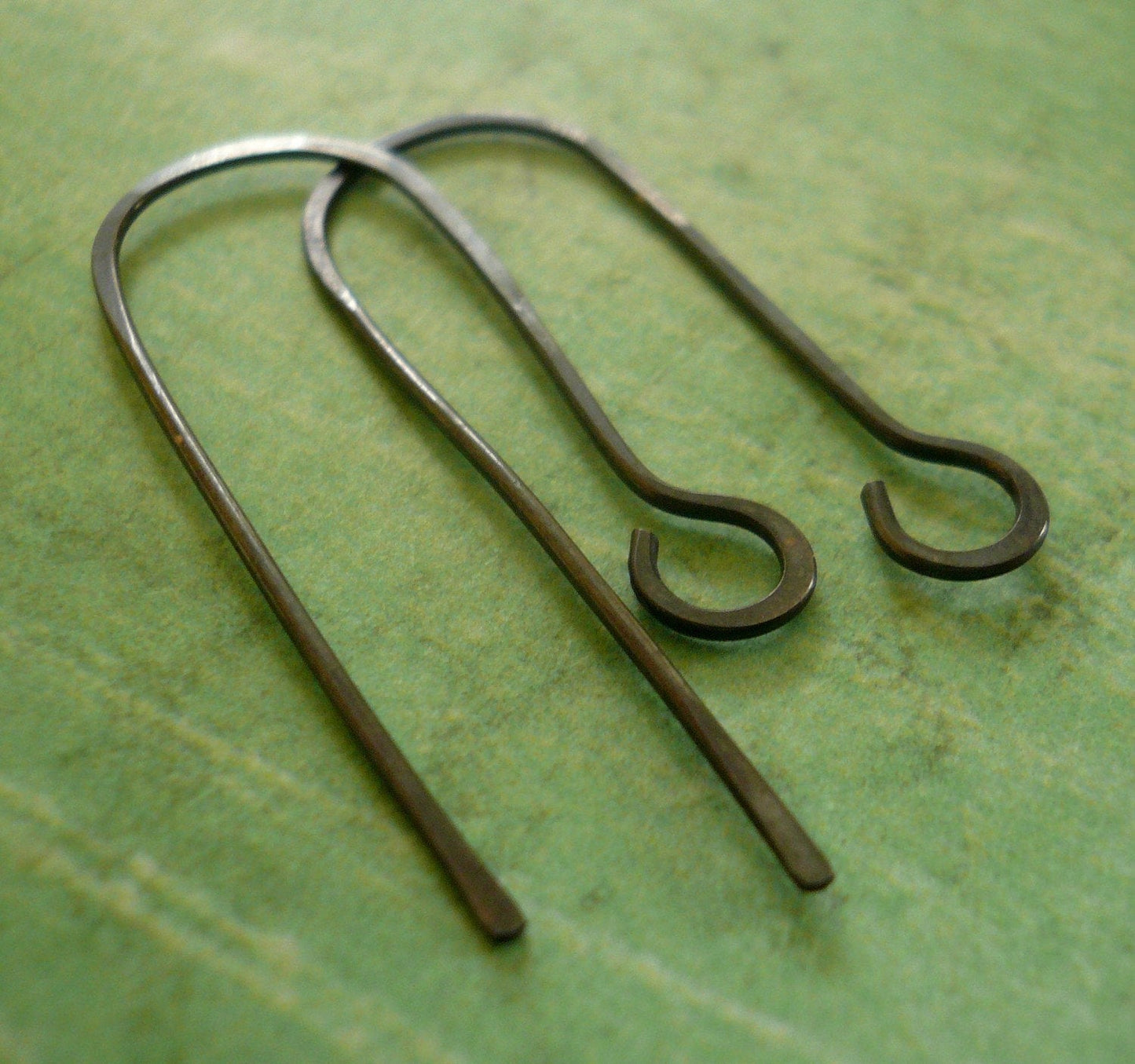12 Pairs of my Minimalist Sterling Silver Earwires - Handmade. Handforged. Heavily Oxidized