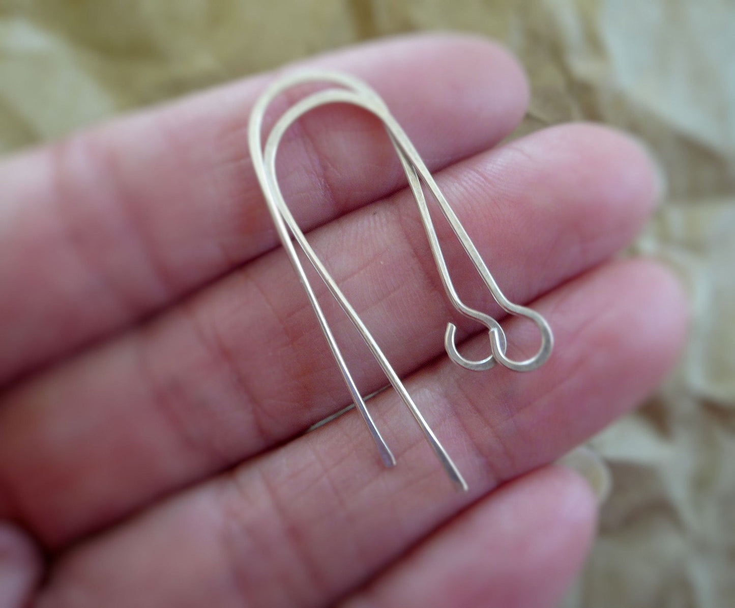 Minimalist Sterling Silver Earwires - Handmade. Handforged. Heavily Oxidized