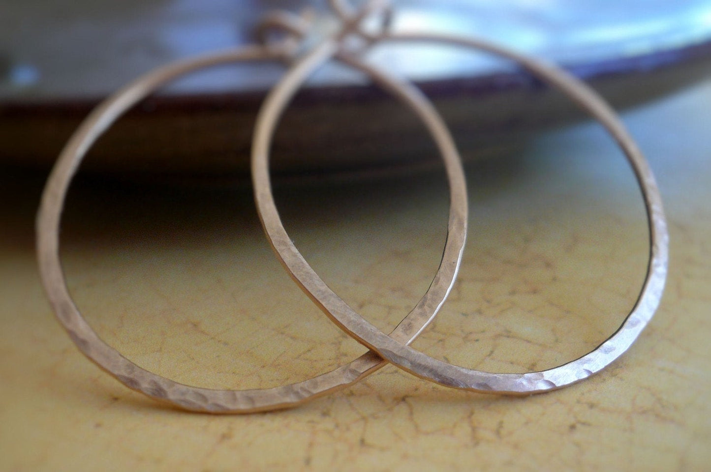 Mangly Hoops in Gold - Choice of 6 sizes. Handmade. Hammered. 14k goldfill hoops