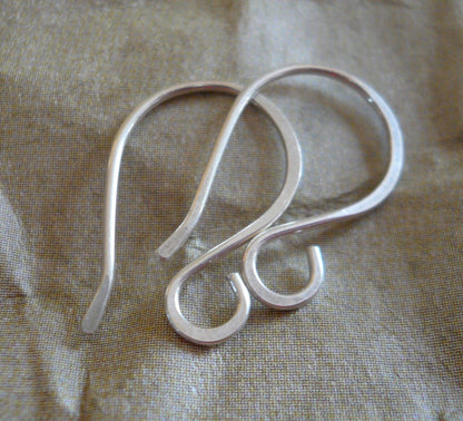 Twinkle Sterling Silver Earwires - Handmade. Handforged. Shiny finish.