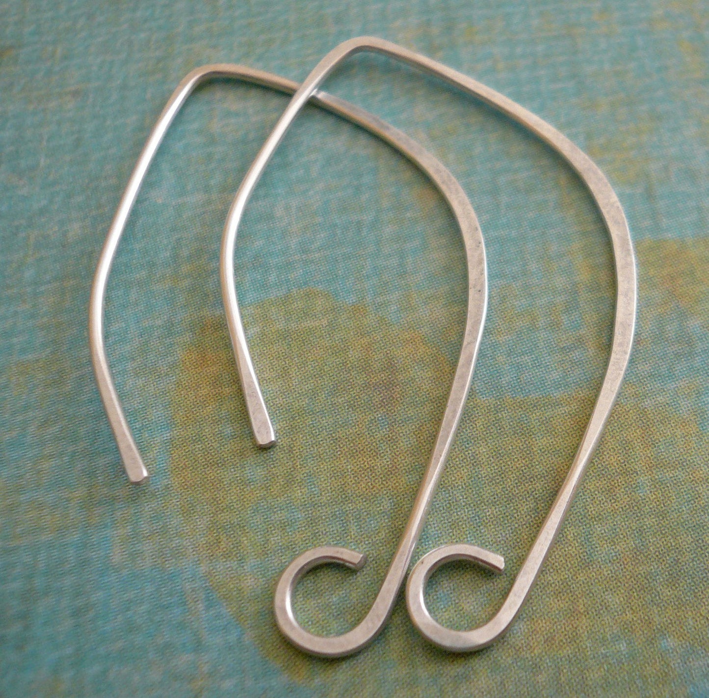 Hint Sterling Silver Earwires - Handmade. Handforged. Shiny Finish