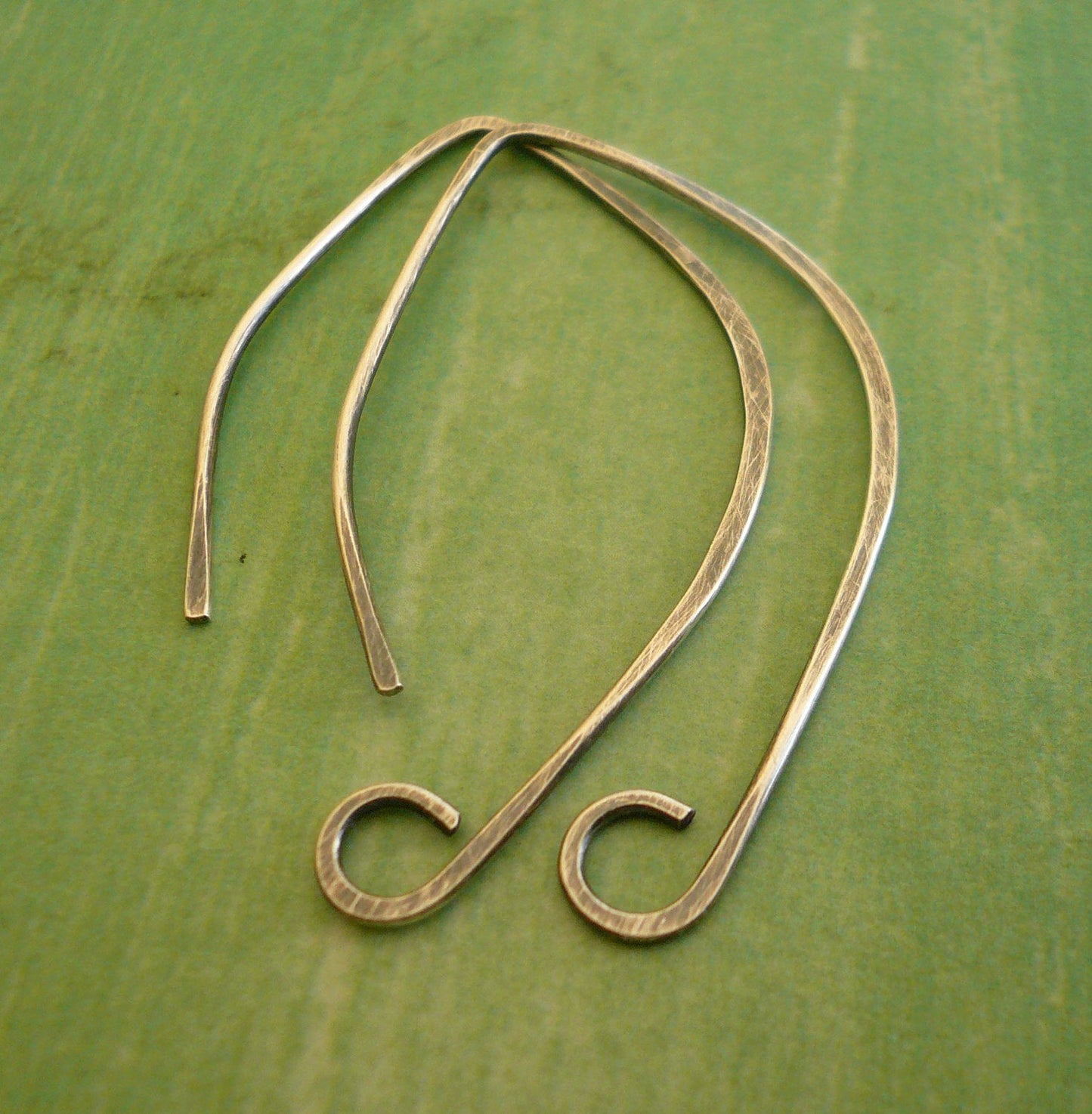 Hint Sterling Silver Earwires - Handmade. Handforged. Oxidized and polished