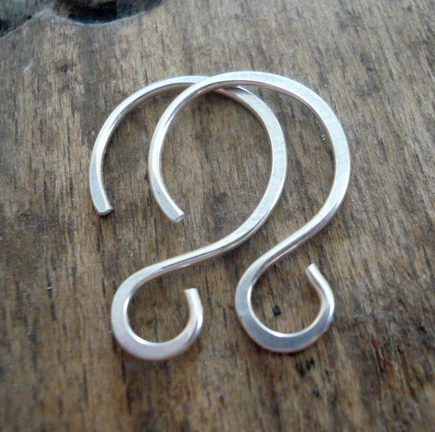 8 Pairs of my Solitude Sterling Silver Earwires - Handmade. Handforged