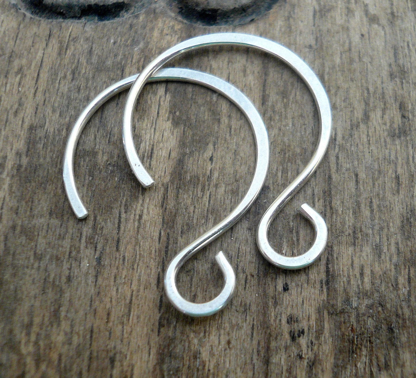 8 Pair Variety Pack Sterling Silver Earwires - Handmade. Handforged