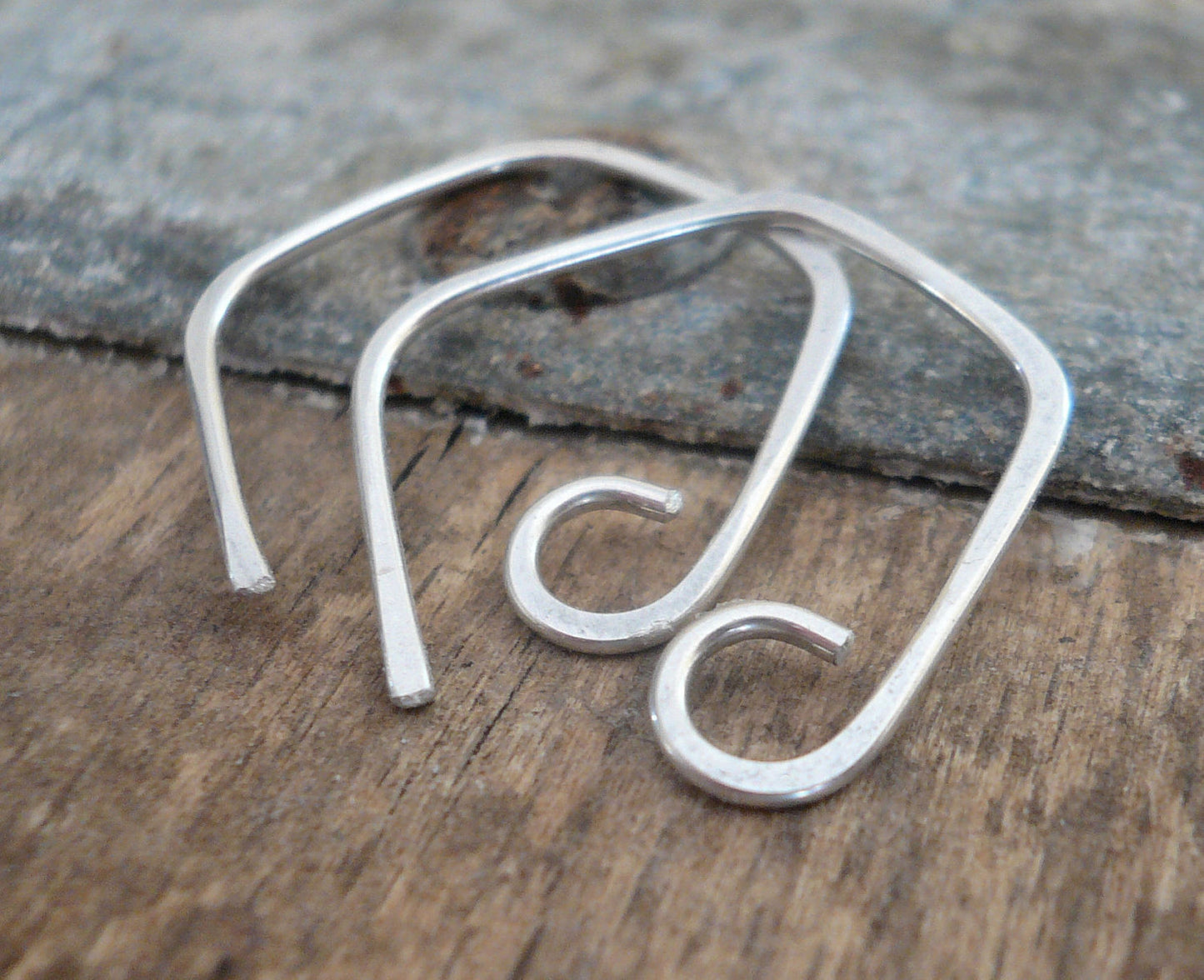 Whirlpool Sterling Silver Earwires - Handmade. Handforged. Made to Order
