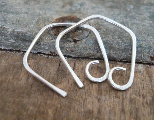 Whirlpool Sterling Silver Earwires - Handmade. Handforged. Shiny Finish.