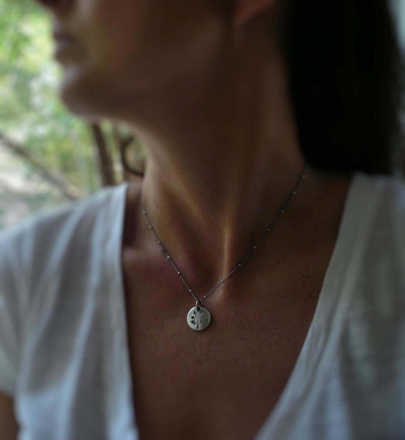 Necklace Design Your Own Series -  Oxidized Sterling Silver Satellite Chain