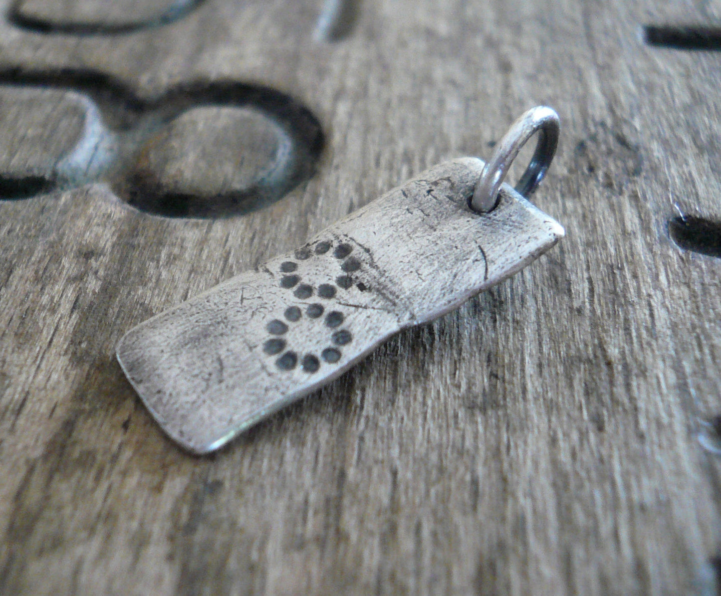 Daisy Pendant - Handmade. Oxidized fine and sterling silver. Summer Fields Collection. Design Your Own Series